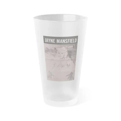 Jayne Mansfield #148 - Pose! Pocket Mag. July '58 - 1 B&W Centerfold Photo (Vintage Female Icon) Frosted Pint Glass 16oz 16oz Frosted - Go Mug Yourself