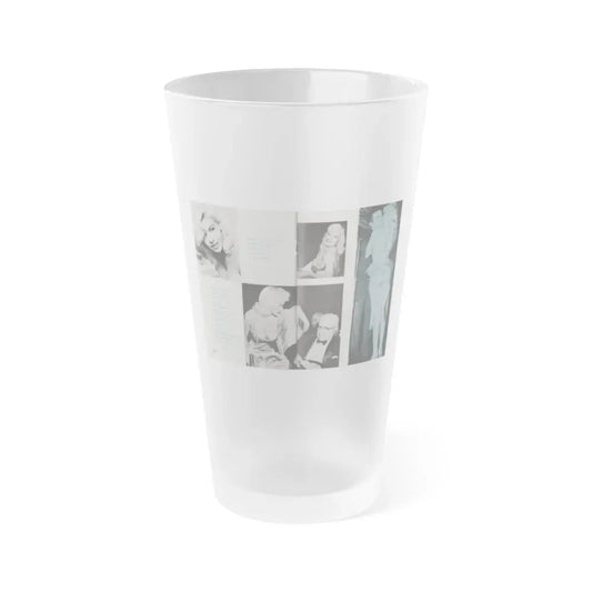 Jayne Mansfield #149 - Pose! Pocket Mag. July '58 - 4 B&W Photos (Vintage Female Icon) Frosted Pint Glass 16oz 16oz Frosted - Go Mug Yourself
