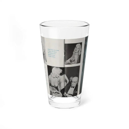 Jayne Mansfield #149 - Pose! Pocket Mag. July '58 - 4 B&W Photos (Vintage Female Icon) Pint Glass 16oz 16oz - Go Mug Yourself