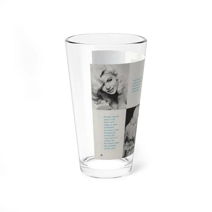 Jayne Mansfield #149 - Pose! Pocket Mag. July '58 - 4 B&W Photos (Vintage Female Icon) Pint Glass 16oz - Go Mug Yourself