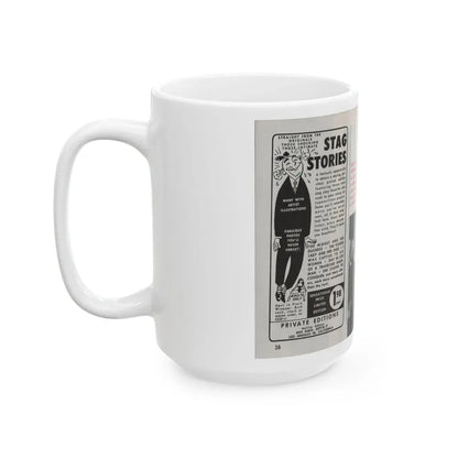Jayne Mansfield #150 - Pose! Pocket Mag. July '58 - 3 B&W Photos (Vintage Female Icon) White Coffee Mug - Go Mug Yourself