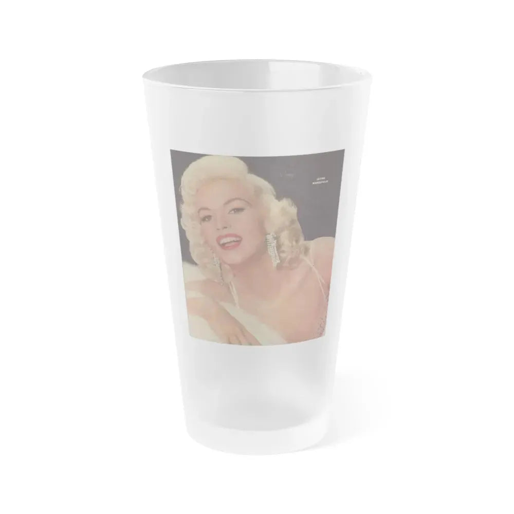 Jayne Mansfield #151 (Vintage Female Icon) Frosted Pint Glass 16oz 16oz Frosted - Go Mug Yourself