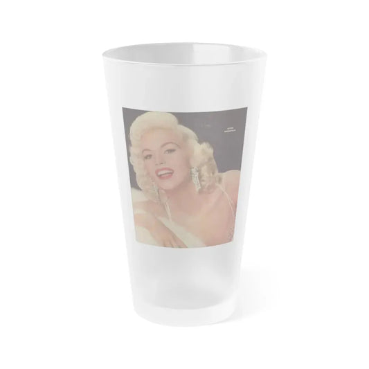 Jayne Mansfield #151 (Vintage Female Icon) Frosted Pint Glass 16oz 16oz Frosted - Go Mug Yourself