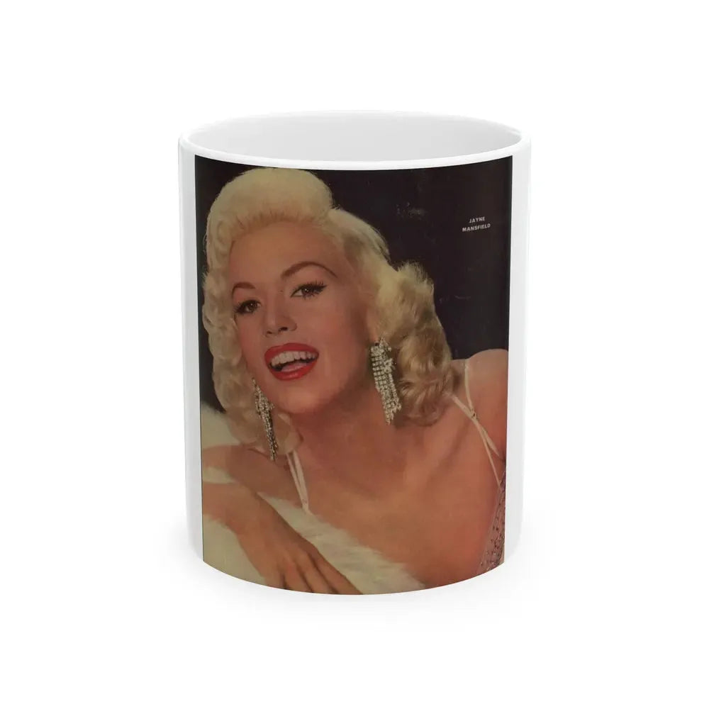 Jayne Mansfield #151 (Vintage Female Icon) White Coffee Mug 11oz - Go Mug Yourself
