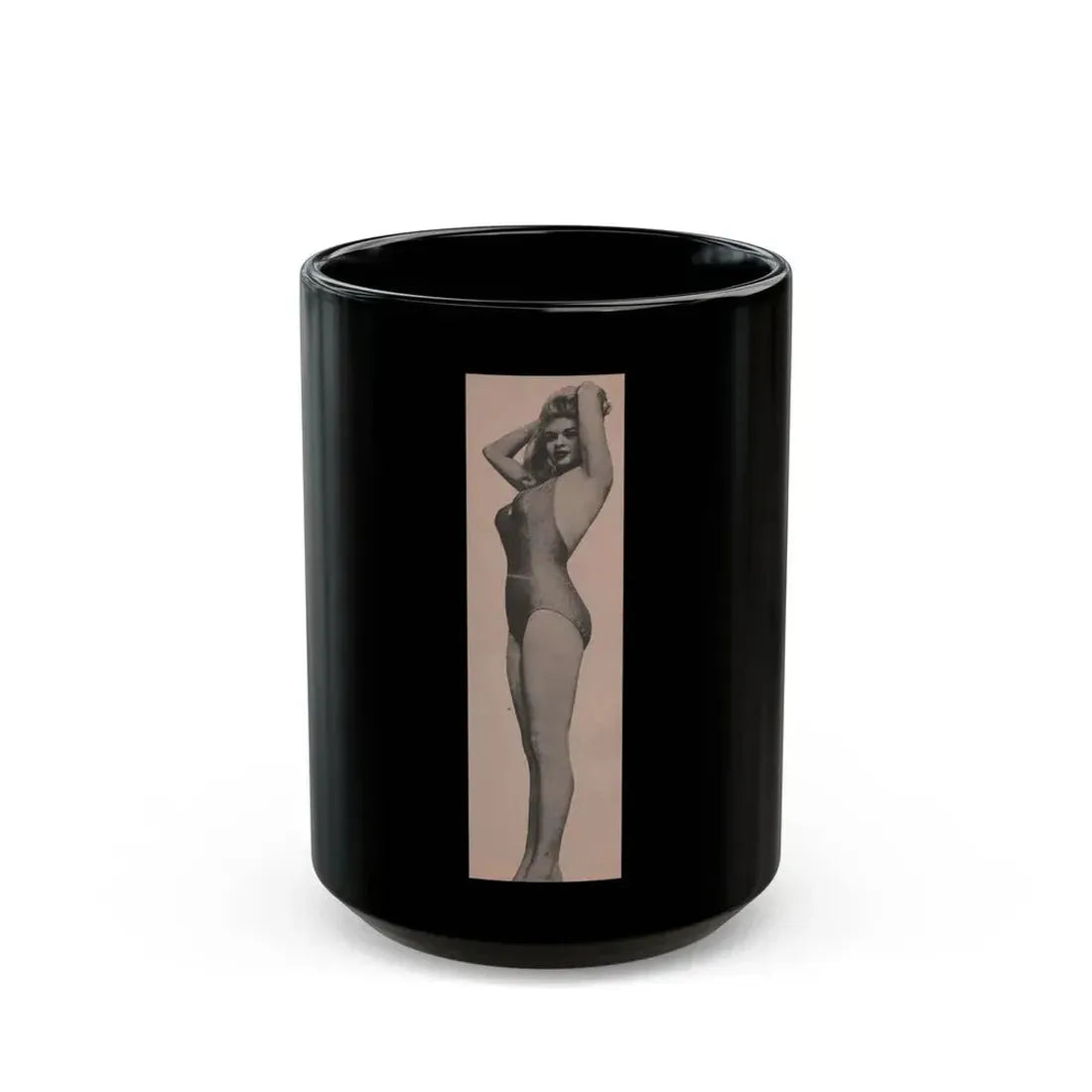 Jayne Mansfield #165 - 1 B&W Photo from Bold Pocket Mag. Jan. '56 (Vintage Female Icon) Black Coffee Mug 15oz - Go Mug Yourself