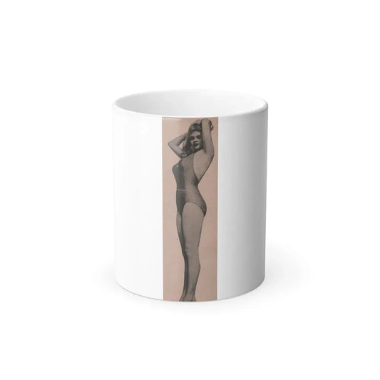 Jayne Mansfield #165 - 1 B&W Photo from Bold Pocket Mag. Jan. '56 (Vintage Female Icon) Color Changing Coffee Mug 11oz - Go Mug Yourself