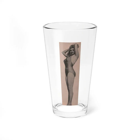 Jayne Mansfield #165 - 1 B&W Photo from Bold Pocket Mag. Jan. '56 (Vintage Female Icon) Pint Glass 16oz 16oz - Go Mug Yourself