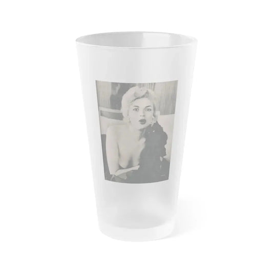 Jayne Mansfield #167 - 1 Page, 1 B&W Photo from Fabulous Females Mag. Issue #01 '55 (Vintage Female Icon) Frosted Pint Glass 16oz 16oz Frosted - Go Mug Yourself