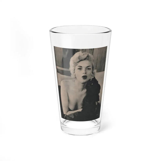 Jayne Mansfield #167 - 1 Page, 1 B&W Photo from Fabulous Females Mag. Issue #01 '55 (Vintage Female Icon) Pint Glass 16oz 16oz - Go Mug Yourself