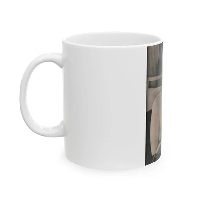 Jayne Mansfield #167 - 1 Page, 1 B&W Photo from Fabulous Females Mag. Issue #01 '55 (Vintage Female Icon) White Coffee Mug - Go Mug Yourself