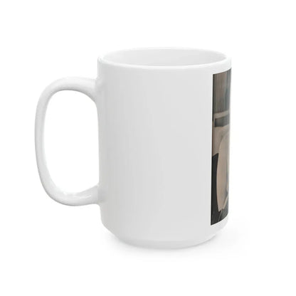 Jayne Mansfield #167 - 1 Page, 1 B&W Photo from Fabulous Females Mag. Issue #01 '55 (Vintage Female Icon) White Coffee Mug - Go Mug Yourself