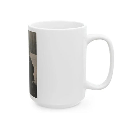 Jayne Mansfield #167 - 1 Page, 1 B&W Photo from Fabulous Females Mag. Issue #01 '55 (Vintage Female Icon) White Coffee Mug - Go Mug Yourself
