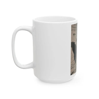 Jayne Mansfield #168 - 1 Page, 1 Full page B&W Photo from Fabulous Females Mag. Issue #01 '55 (Vintage Female Icon) White Coffee Mug - Go Mug Yourself