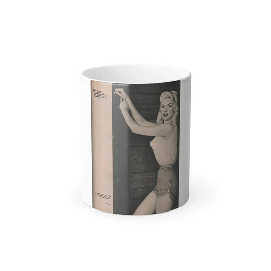 Jayne Mansfield #169 - Fabulous Females Mag. Issue #01 '55 - 1 B&W Photo (Vintage Female Icon) Color Changing Mug 11oz 11oz - Go Mug Yourself