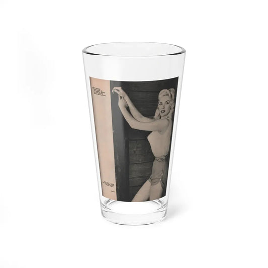 Jayne Mansfield #169 - Fabulous Females Mag. Issue #01 '55 - 1 B&W Photo (Vintage Female Icon) Pint Glass 16oz 16oz - Go Mug Yourself