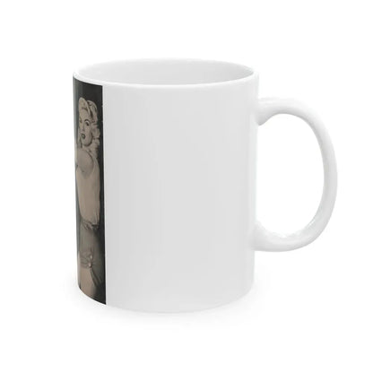 Jayne Mansfield #169 - Fabulous Females Mag. Issue #01 '55 - 1 B&W Photo (Vintage Female Icon) White Coffee Mug - Go Mug Yourself
