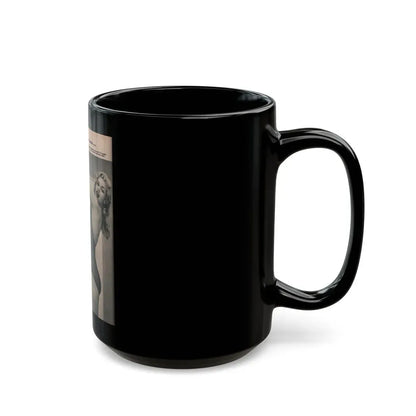 Jayne Mansfield #170 - Fabulous Females Mag. Issue #01 '55 - 2 B&W Photos (Vintage Female Icon) Black Coffee Mug - Go Mug Yourself