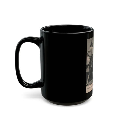 Jayne Mansfield #170 - Fabulous Females Mag. Issue #01 '55 - 2 B&W Photos (Vintage Female Icon) Black Coffee Mug - Go Mug Yourself
