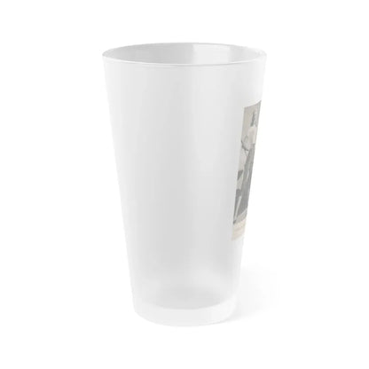 Jayne Mansfield #170 - Fabulous Females Mag. Issue #01 '55 - 2 B&W Photos (Vintage Female Icon) Frosted Pint Glass 16oz - Go Mug Yourself