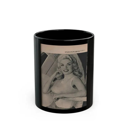 Jayne Mansfield #171 - Fabulous Females Mag. Issue #01 '55 - 1 B&W Photo (Vintage Female Icon) Black Coffee Mug 11oz - Go Mug Yourself
