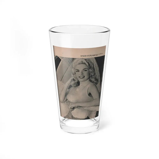 Jayne Mansfield #171 - Fabulous Females Mag. Issue #01 '55 - 1 B&W Photo (Vintage Female Icon) Pint Glass 16oz 16oz - Go Mug Yourself