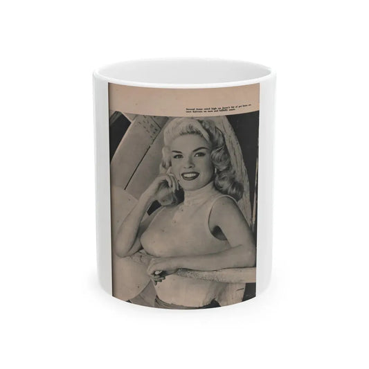 Jayne Mansfield #171 - Fabulous Females Mag. Issue #01 '55 - 1 B&W Photo (Vintage Female Icon) White Coffee Mug 11oz - Go Mug Yourself