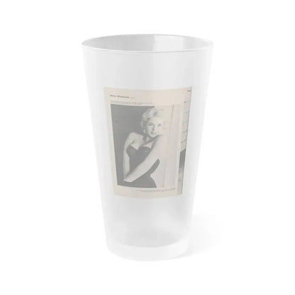 Jayne Mansfield #172 - Fabulous Females Mag. Issue #01 '55 - 1 B&W Photo (Vintage Female Icon) Frosted Pint Glass 16oz 16oz Frosted - Go Mug Yourself