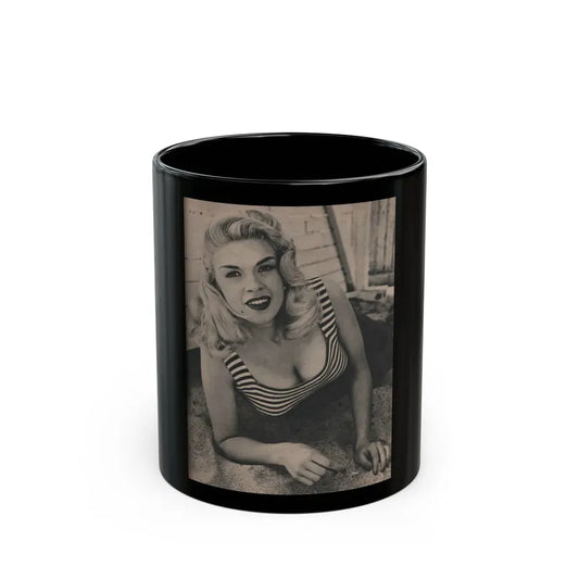 Jayne Mansfield #173 - Fabulous Females Mag. Issue #01 '55 - 1 B&W Photo (Vintage Female Icon) Black Coffee Mug 11oz - Go Mug Yourself