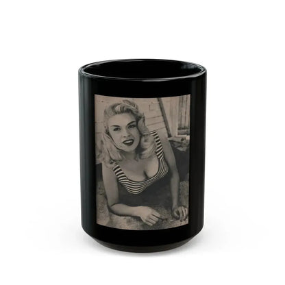 Jayne Mansfield #173 - Fabulous Females Mag. Issue #01 '55 - 1 B&W Photo (Vintage Female Icon) Black Coffee Mug 15oz - Go Mug Yourself