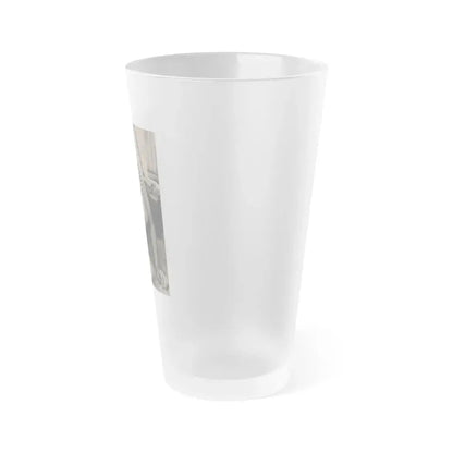 Jayne Mansfield #173 - Fabulous Females Mag. Issue #01 '55 - 1 B&W Photo (Vintage Female Icon) Frosted Pint Glass 16oz - Go Mug Yourself