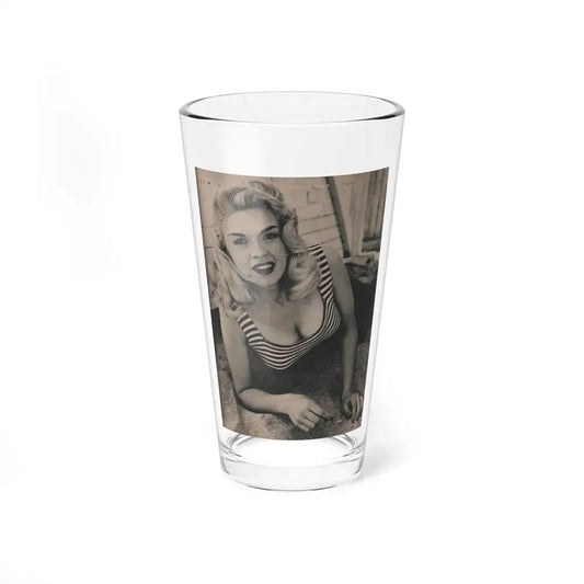 Jayne Mansfield #173 - Fabulous Females Mag. Issue #01 '55 - 1 B&W Photo (Vintage Female Icon) Pint Glass 16oz 16oz - Go Mug Yourself
