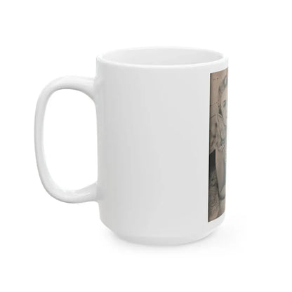 Jayne Mansfield #173 - Fabulous Females Mag. Issue #01 '55 - 1 B&W Photo (Vintage Female Icon) White Coffee Mug - Go Mug Yourself
