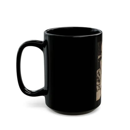 Jayne Mansfield #176 - 1 B&W Photo & Caption from PIC Digest Mag. Sept. '58 (Vintage Female Icon) Black Coffee Mug - Go Mug Yourself