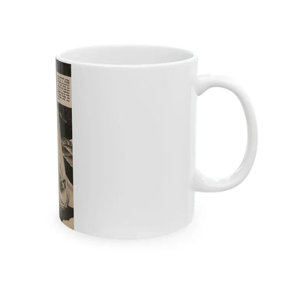 Jayne Mansfield #176 - 1 B&W Photo & Caption from PIC Digest Mag. Sept. '58 (Vintage Female Icon) White Coffee Mug - Go Mug Yourself