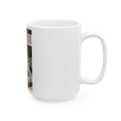 Jayne Mansfield #176 - 1 B&W Photo & Caption from PIC Digest Mag. Sept. '58 (Vintage Female Icon) White Coffee Mug - Go Mug Yourself