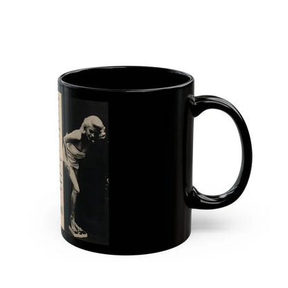 Jayne Mansfield #178 - 2 Pages, 3 B&W Photos, Captions & Article from Foto-rama Digest Mag. May '58 (Vintage Female Icon) Black Coffee Mug - Go Mug Yourself