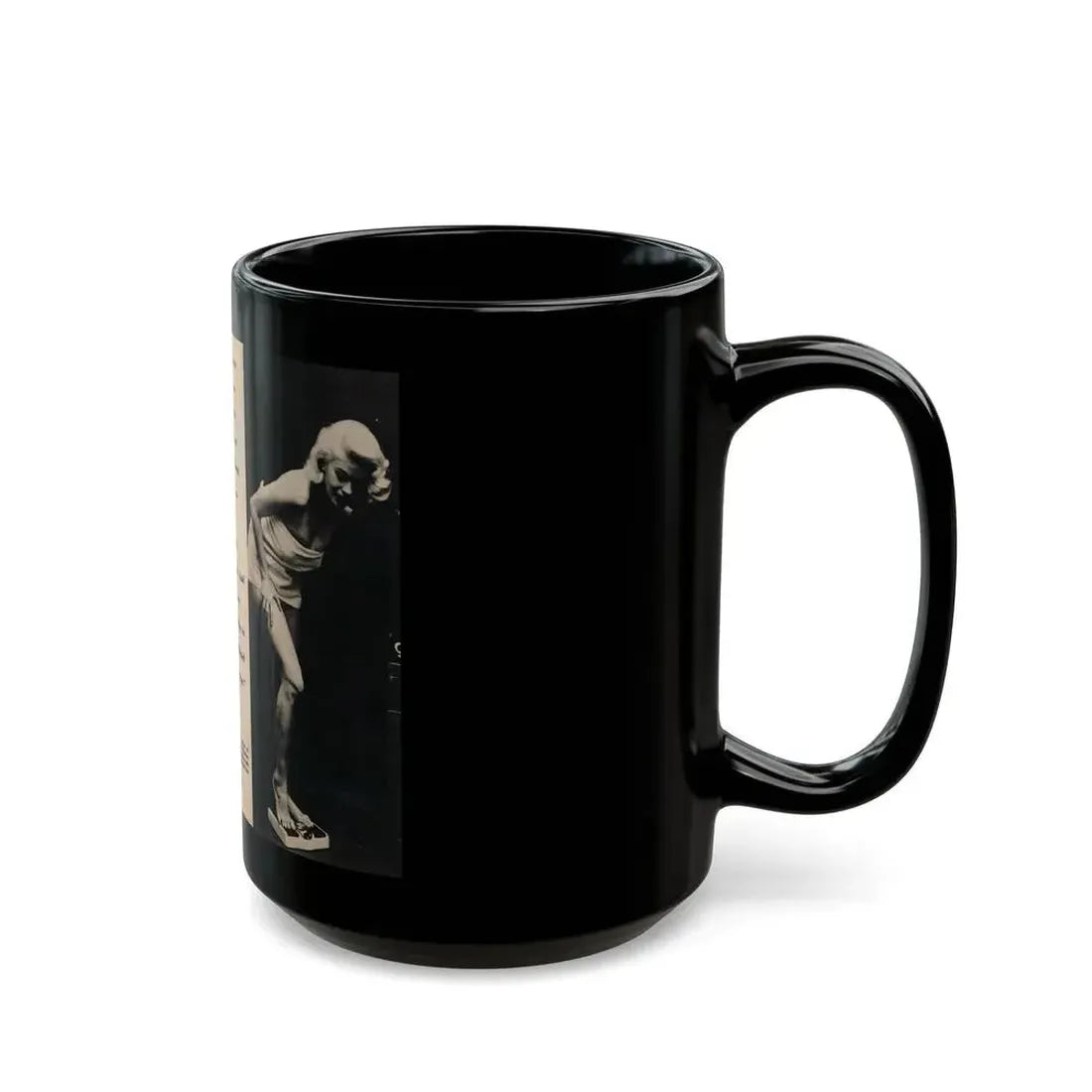 Jayne Mansfield #178 - 2 Pages, 3 B&W Photos, Captions & Article from Foto-rama Digest Mag. May '58 (Vintage Female Icon) Black Coffee Mug - Go Mug Yourself