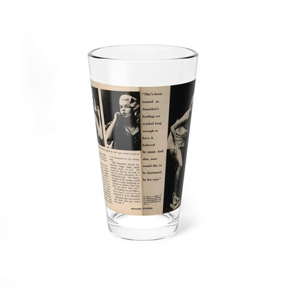 Jayne Mansfield #178 - 2 Pages, 3 B&W Photos, Captions & Article from Foto-rama Digest Mag. May '58 (Vintage Female Icon) Pint Glass 16oz 16oz - Go Mug Yourself