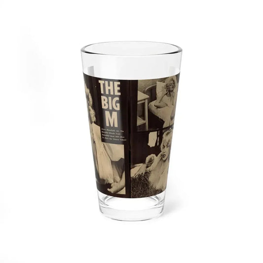 Jayne Mansfield #179 - 2 Pages, 3 B&W Photos & Caption from Glance Mag. August '59 (Vintage Female Icon) Pint Glass 16oz 16oz - Go Mug Yourself