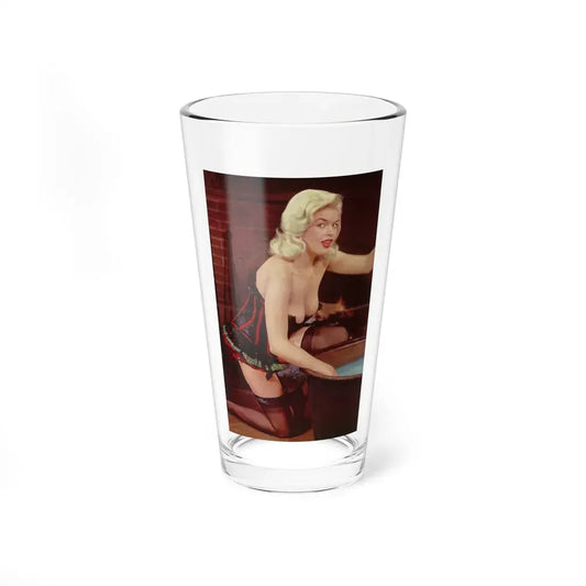 Jayne Mansfield #182 - 1 Color Centerfold from SCAMP Mag. May '57 (Vintage Female Icon) Pint Glass 16oz 16oz - Go Mug Yourself