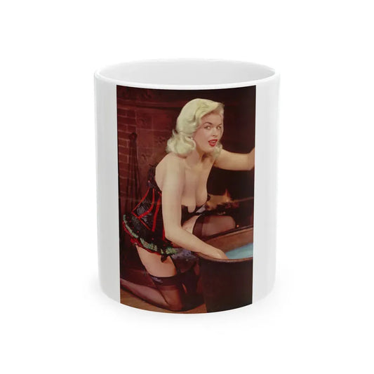 Jayne Mansfield #182 - 1 Color Centerfold from SCAMP Mag. May '57 (Vintage Female Icon) White Coffee Mug 11oz - Go Mug Yourself