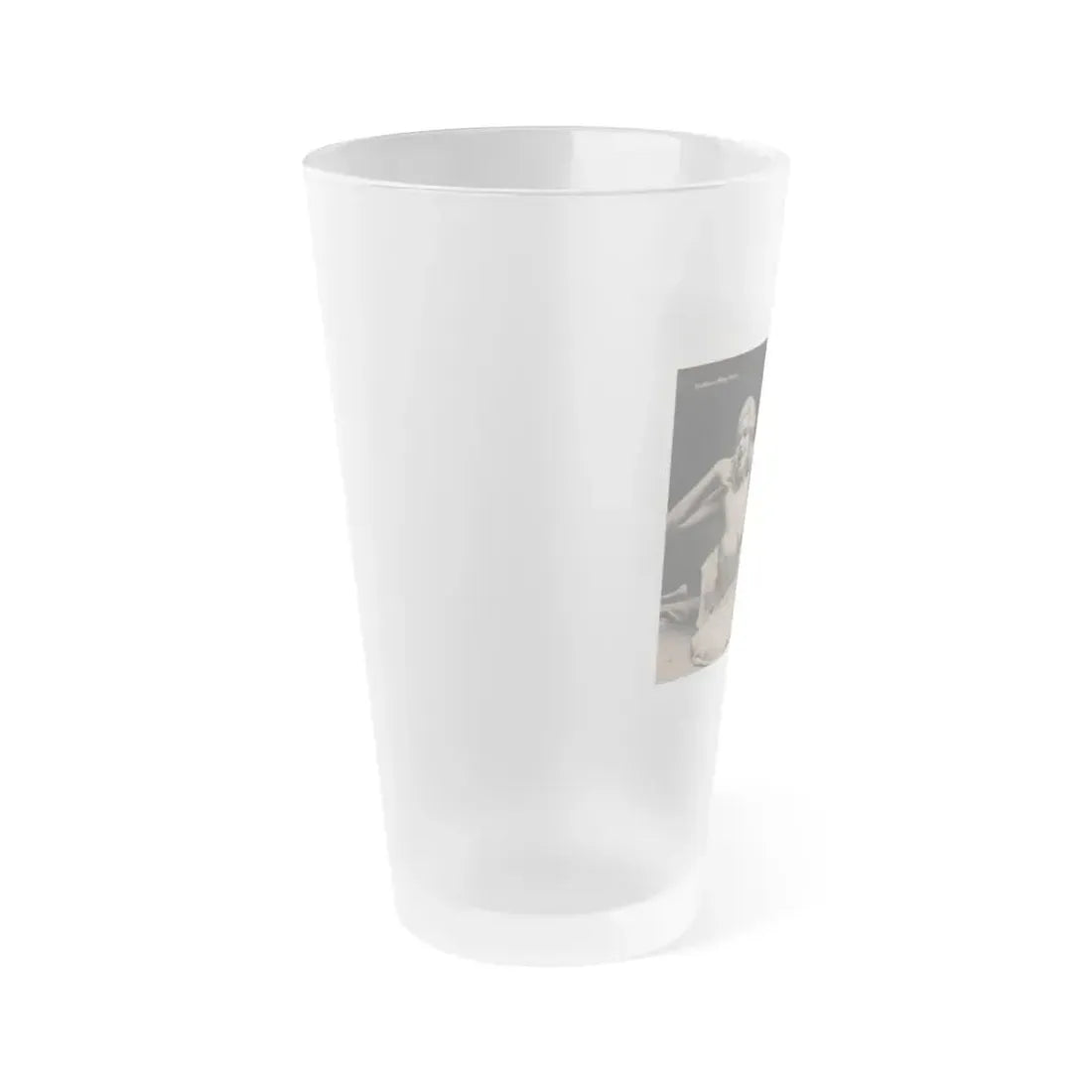 Jayne Mansfield #184 - 2 Pages, 2 Large B&W Photo & 3 Small Ones Plus Caption & Article from Foto-rama Digest Mag. Dec. '56 (Vintage Female Icon) Frosted Pint Glass 16oz - Go Mug Yourself