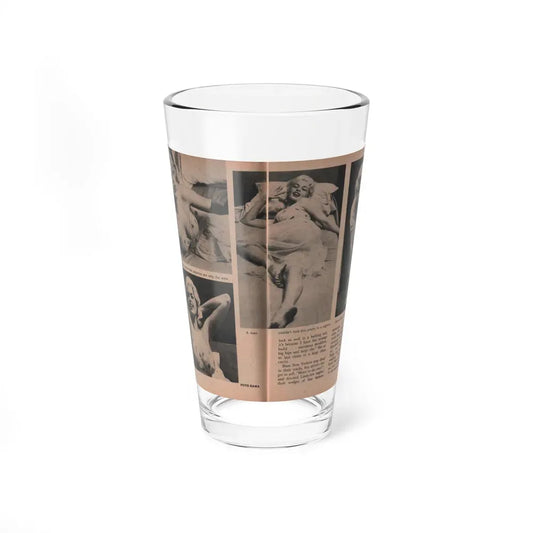 Jayne Mansfield #186 - 2 Pages, 4 B&W Photos, Captions & Article from Foto-rama Digest Mag. Dec. '56 (Vintage Female Icon) Pint Glass 16oz 16oz - Go Mug Yourself