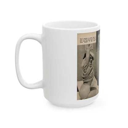 Jayne Mansfield #193 - 2 Pages, 5 B&W Photos, Captions & Article from PICTURE SCOPE January '57 (Vintage Female Icon) White Coffee Mug - Go Mug Yourself