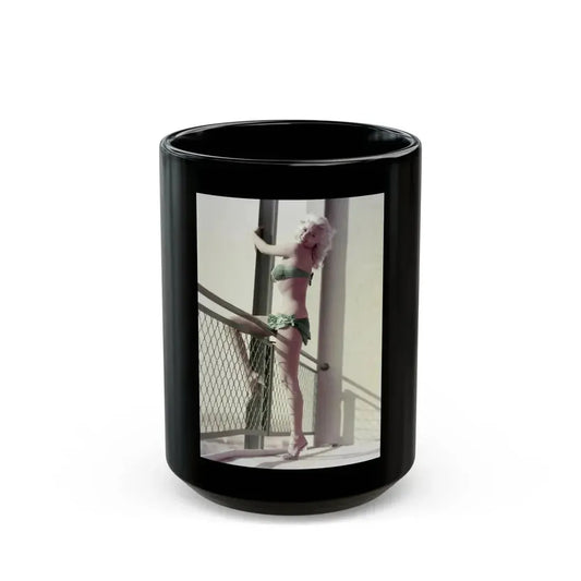 Jayne Mansfield #197 (Vintage Female Icon) Black Coffee Mug 15oz - Go Mug Yourself