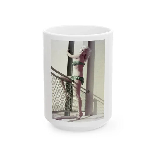 Jayne Mansfield #197 (Vintage Female Icon) White Coffee Mug 15oz - Go Mug Yourself