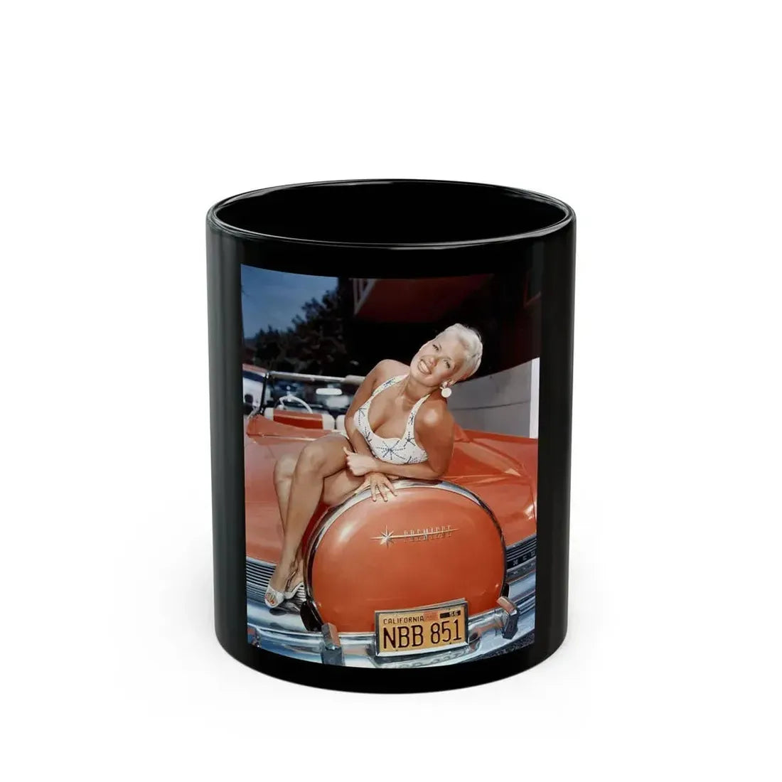 Jayne Mansfield #20 (Vintage Female Icon) Black Coffee Mug 11oz - Go Mug Yourself