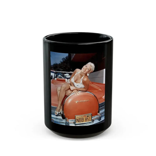 Jayne Mansfield #20 (Vintage Female Icon) Black Coffee Mug 15oz - Go Mug Yourself