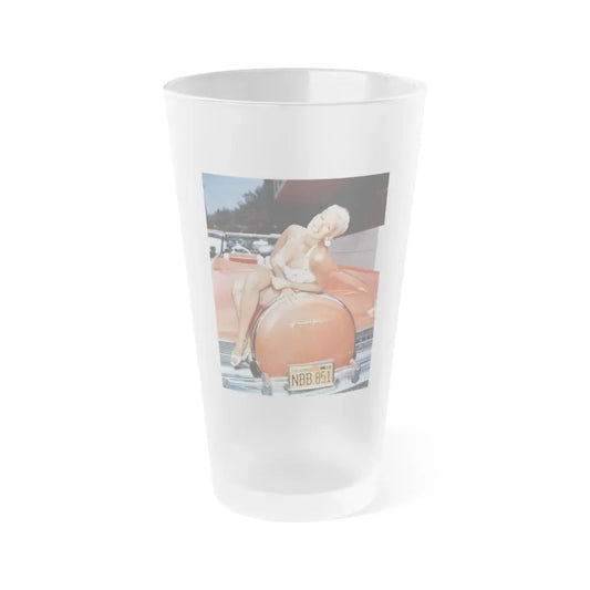 Jayne Mansfield #20 (Vintage Female Icon) Frosted Pint Glass 16oz 16oz Frosted - Go Mug Yourself