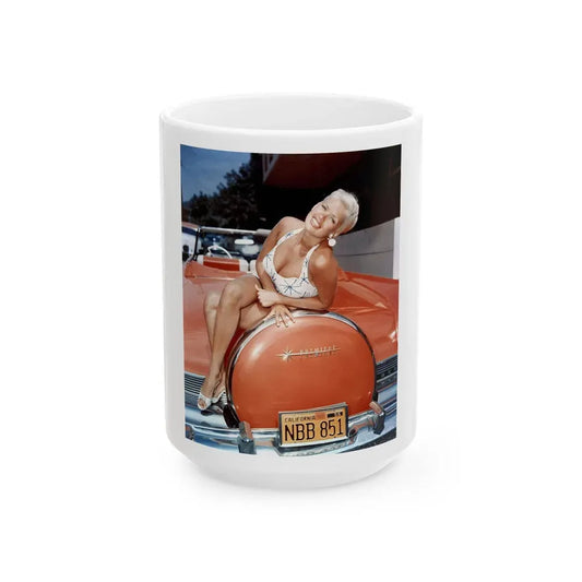 Jayne Mansfield #20 (Vintage Female Icon) White Coffee Mug 15oz - Go Mug Yourself